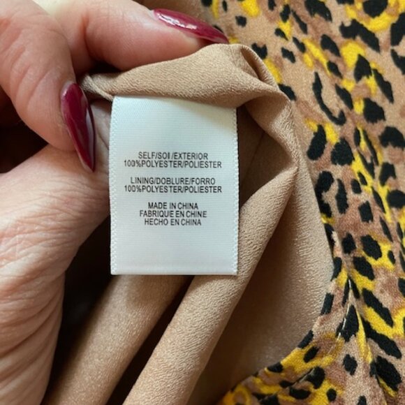 Wayf Faux Wrap Leopard Print Dress Size Small - Picture 7 of 7